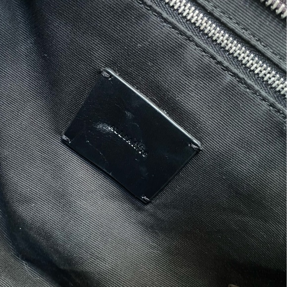 AllSaints Mast Pebbled Leather Tote Bag Brown - Picture 8 of 12